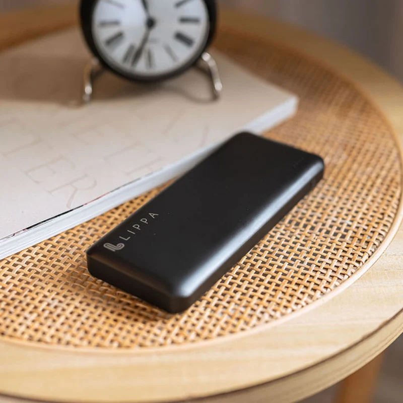 Lippa 26.800 mAh powerbank 65W USB-C PD og QC output, Sort