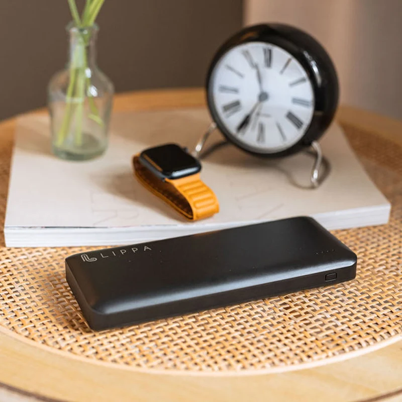 Lippa 26.800 mAh powerbank 65W USB-C PD og QC output, Sort