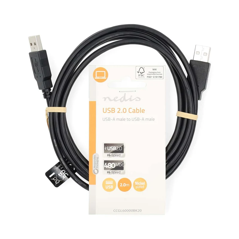 USB-Kabel USB 2.0 - USB-A Male - USB-A Male