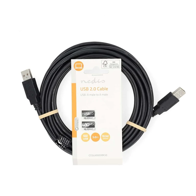USB-Kabel USB 2.0 - USB-A Male - USB-A Male