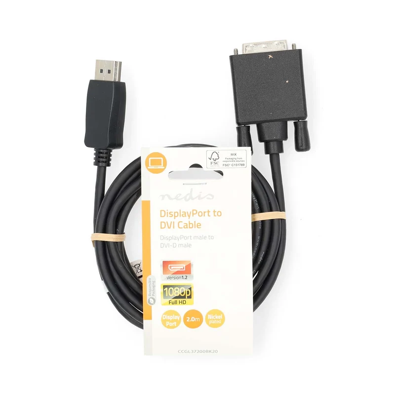 DisplayPort-Kabel DisplayPort Male - DVI-D 24+1-Pins Male - 1080p