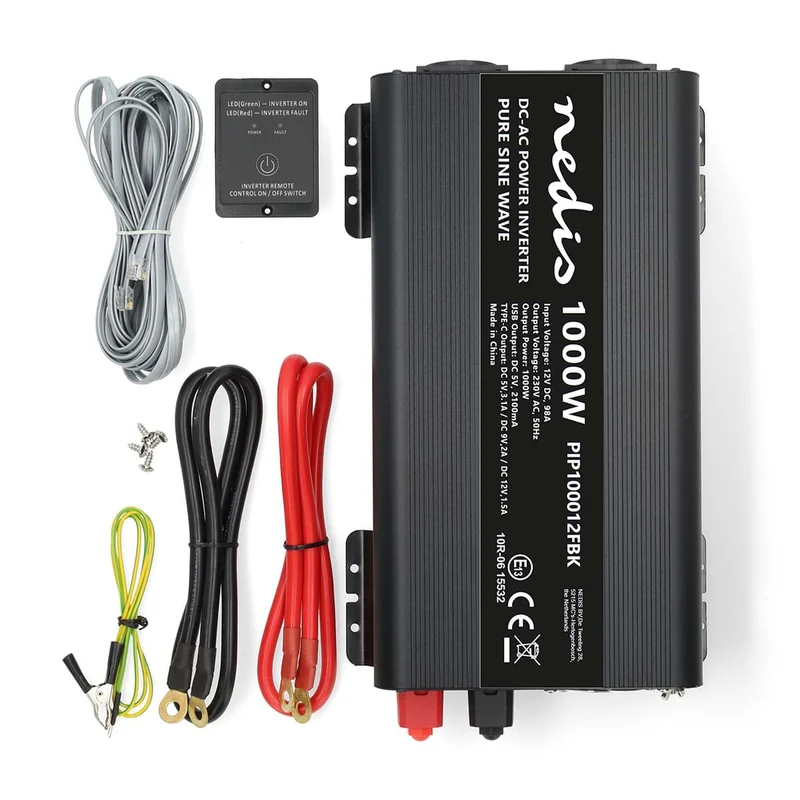 Omvormer Pure Sinusgolf Apparaat stroomoutput: Type F (CEE 7/3) / USB-A / 1x USB-C™ - 230 V AC 50 Hz - 1000W