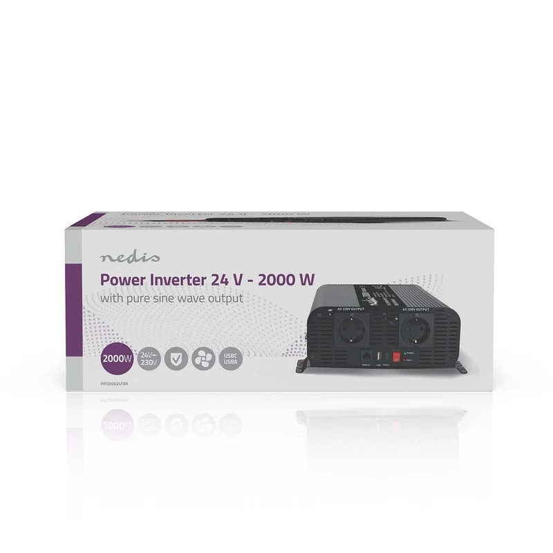 Omvormer Pure Sinusgolf Apparaat stroomoutput: Type F (CEE 7/3) / USB-A / 1x USB-C™ - 230 V AC 50 Hz - 1000W