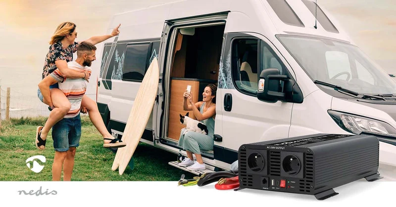 Omvormer Pure Sinusgolf Apparaat stroomoutput: Type E (CEE 7/5) / USB-A / 1x USB-C™ - 230 V AC 50 Hz - 1000W