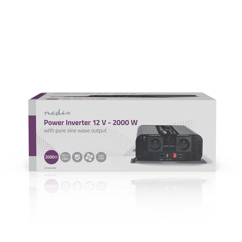 Omvormer Pure Sinusgolf Apparaat stroomoutput: Type E (CEE 7/5) / USB-A / 1x USB-C™ - 230 V AC 50 Hz - 1000W