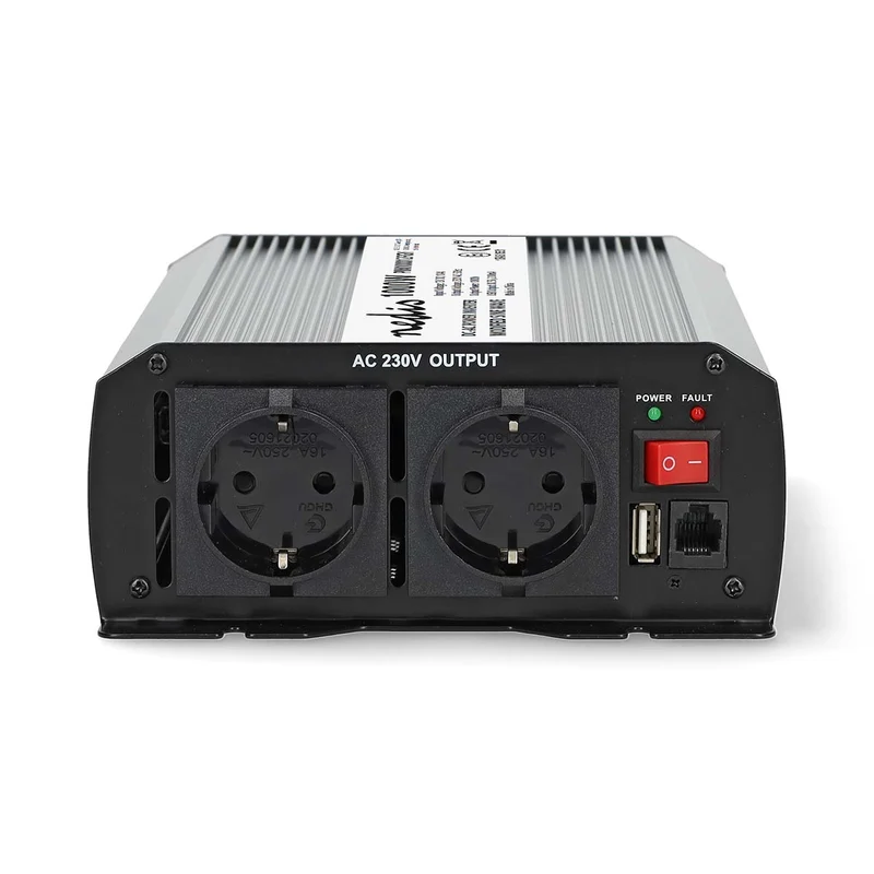 Omvormer Gemodificeerde Sinusgolf Apparaat stroomoutput: Type F (CEE 7/3) / USB-A - 230 V AC 50 Hz - Piekvermogen: 2000W