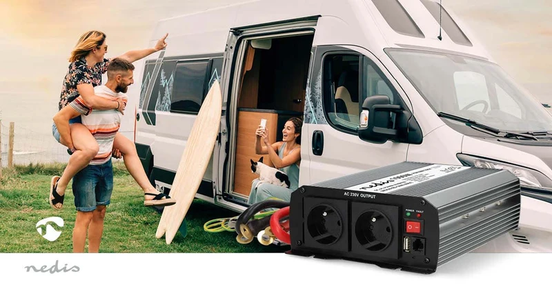 Omvormer Gemodificeerde Sinusgolf Apparaat stroomoutput: Type E (CEE 7/5) / USB-A - 230 V AC 50 Hz - 1000W