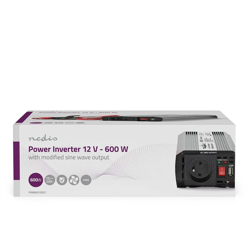 Omvormer Gemodificeerde Sinusgolf Apparaat stroomoutput: Type E (CEE 7/5) / USB-A - 230 V AC 50 Hz - 1000W