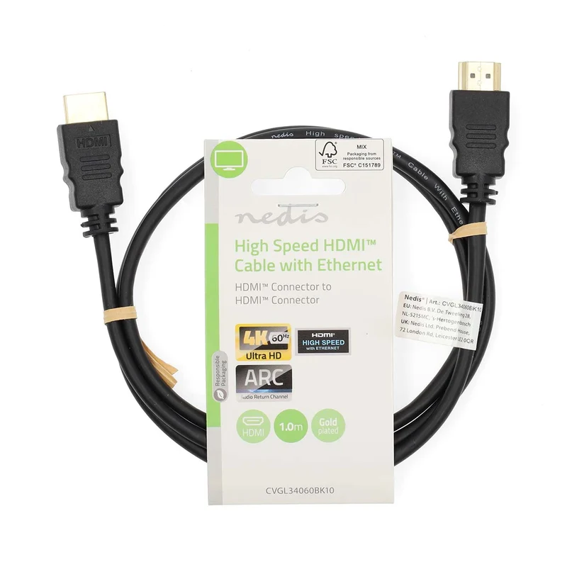 High Speed HDMI™-Kabel met Ethernet HDMI™ Connector - HDMI™ Connector - 4K@60Hz