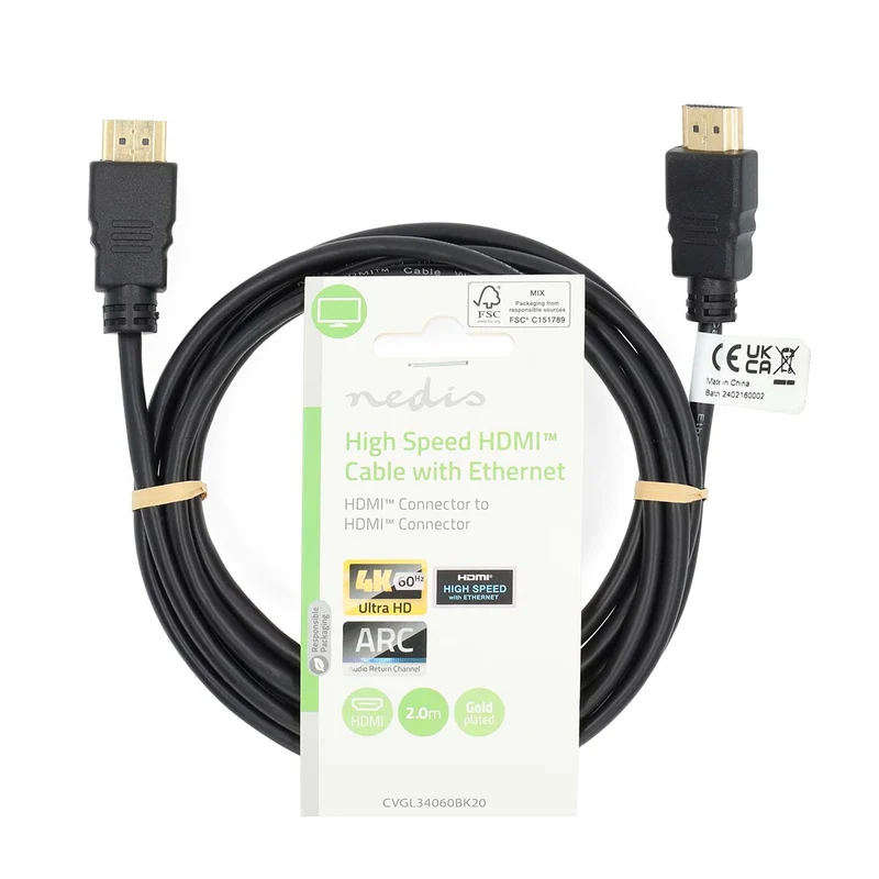 High Speed HDMI™-Kabel met Ethernet HDMI™ Connector - HDMI™ Connector - 4K@60Hz