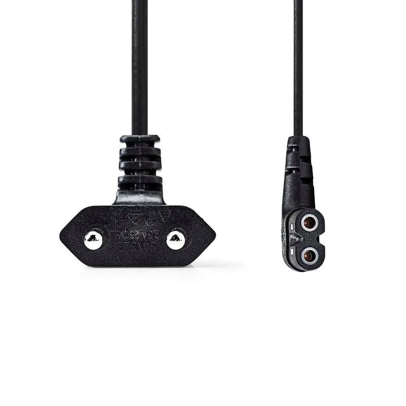 Stroomkabel Euro Male - IEC-320-C7 - Gehoekt