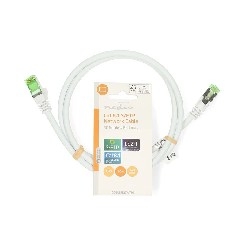Cat 8.1 Netwerkkabel S/FTP - RJ45 Male - RJ45 Male