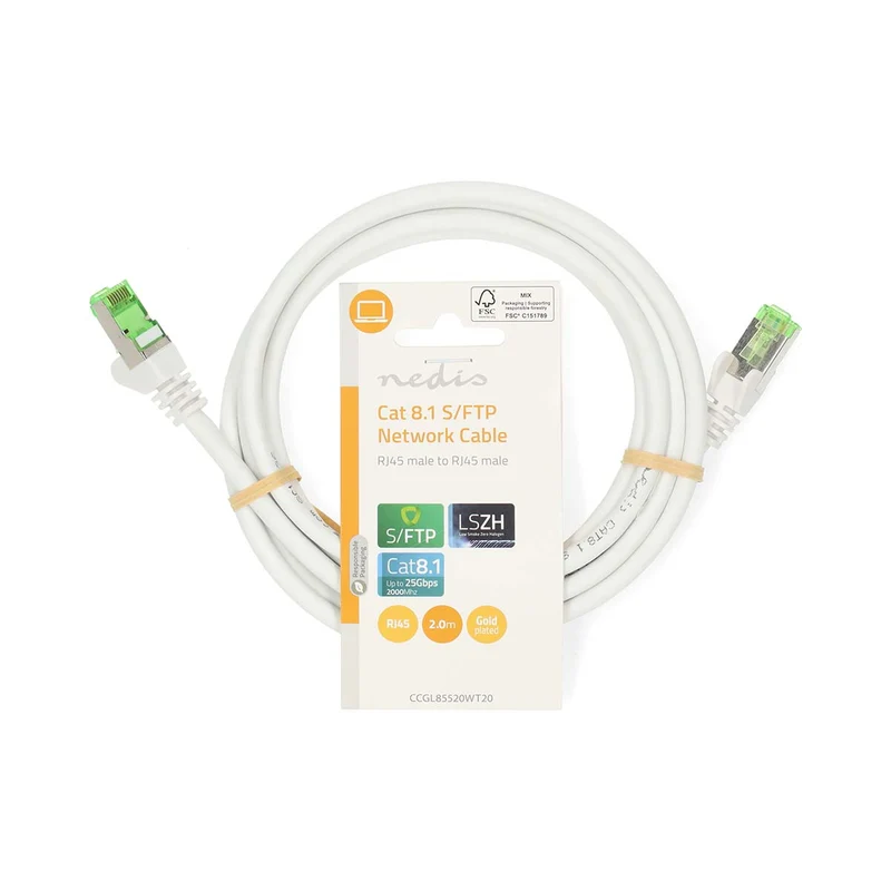 Cat 8.1 Netwerkkabel S/FTP - RJ45 Male - RJ45 Male