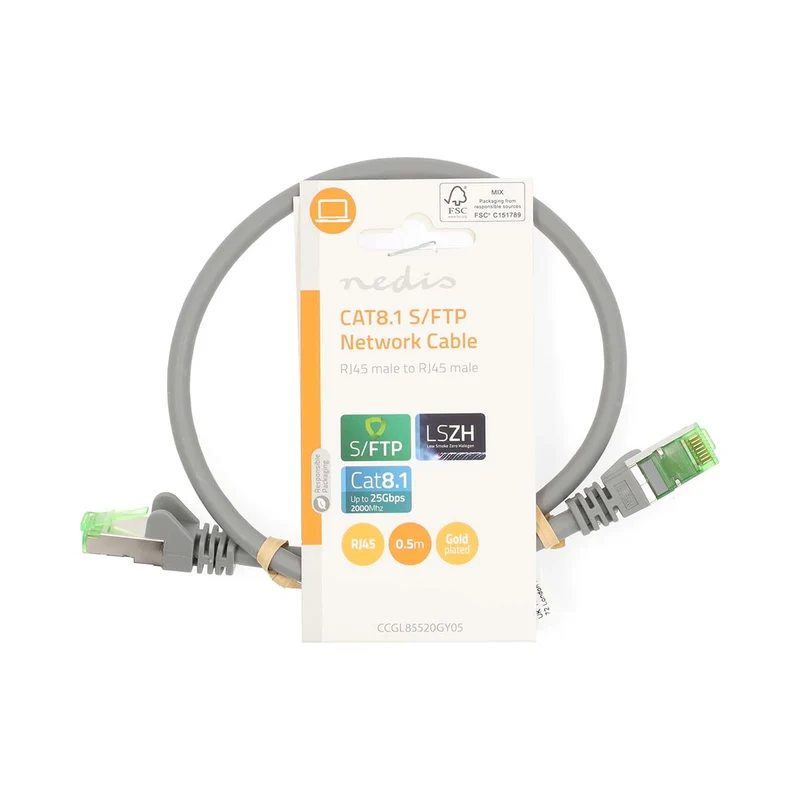 Cat 8.1 Netwerkkabel S/FTP - RJ45 Male - RJ45 Male