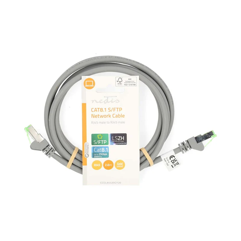 Cat 8.1 Netwerkkabel S/FTP - RJ45 Male - RJ45 Male
