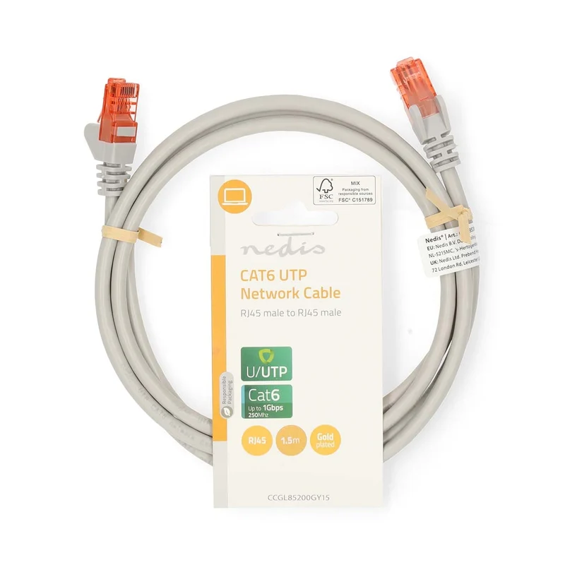 CAT6 Netwerkkabel RJ45 Male - RJ45 Male - U/UTP