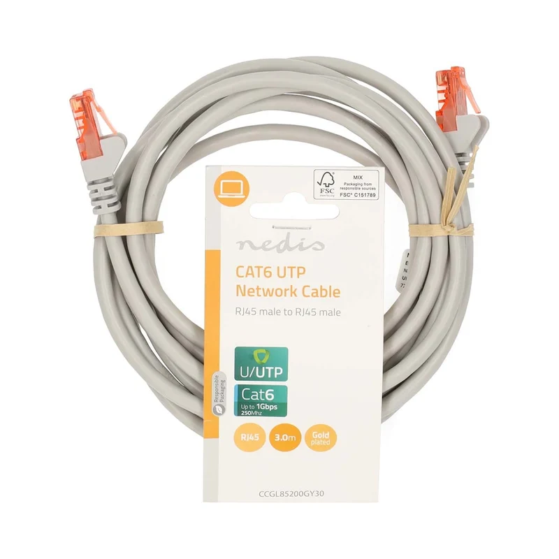 CAT6 Netwerkkabel RJ45 Male - RJ45 Male - U/UTP