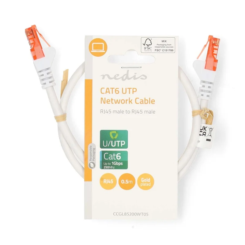CAT6 Netwerkkabel RJ45 Male - RJ45 Male - U/UTP