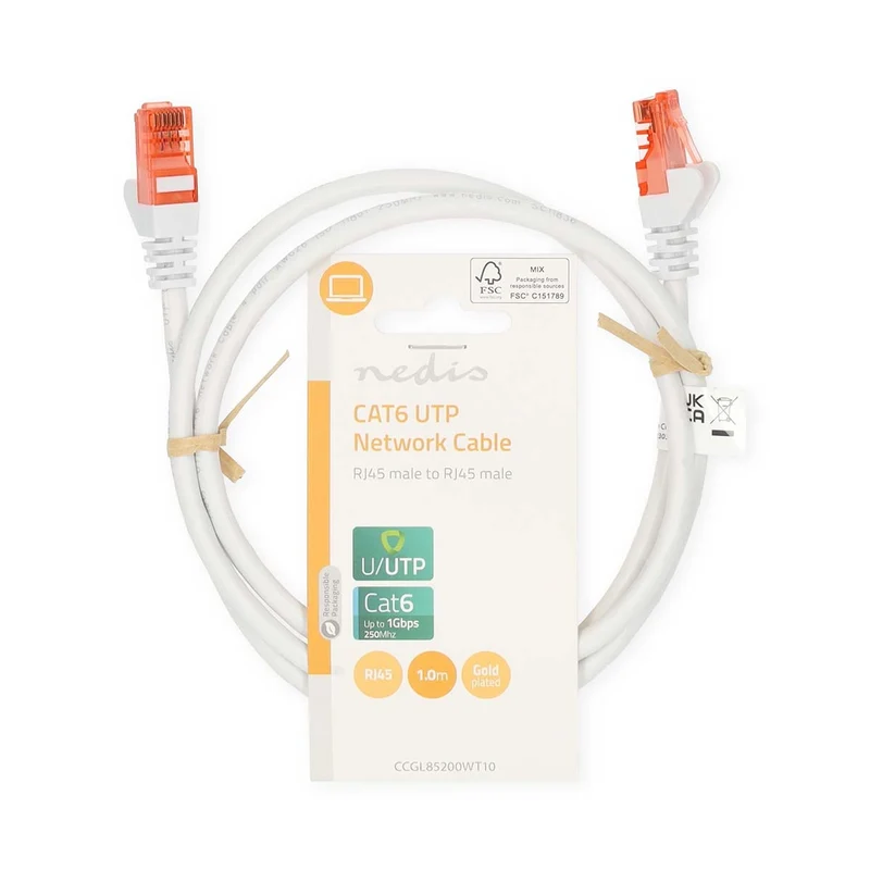 CAT6 Netwerkkabel RJ45 Male - RJ45 Male - U/UTP