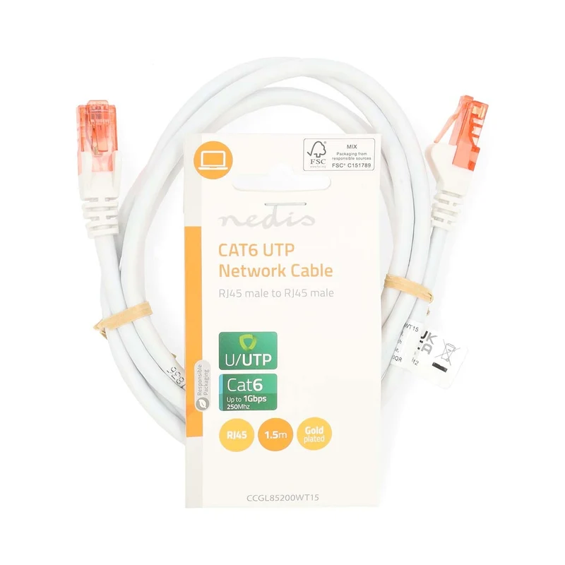 CAT6 Netwerkkabel RJ45 Male - RJ45 Male - U/UTP