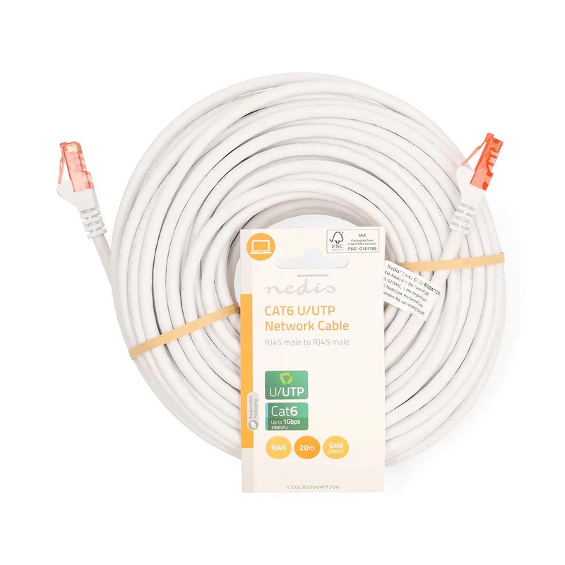 CAT6 Netwerkkabel RJ45 Male - RJ45 Male - U/UTP