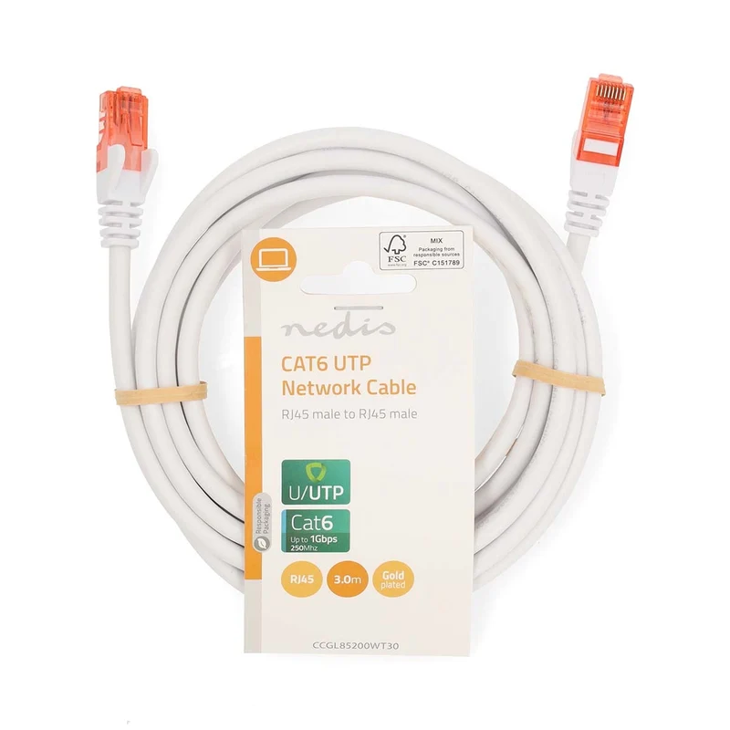 CAT6 Netwerkkabel RJ45 Male - RJ45 Male - U/UTP