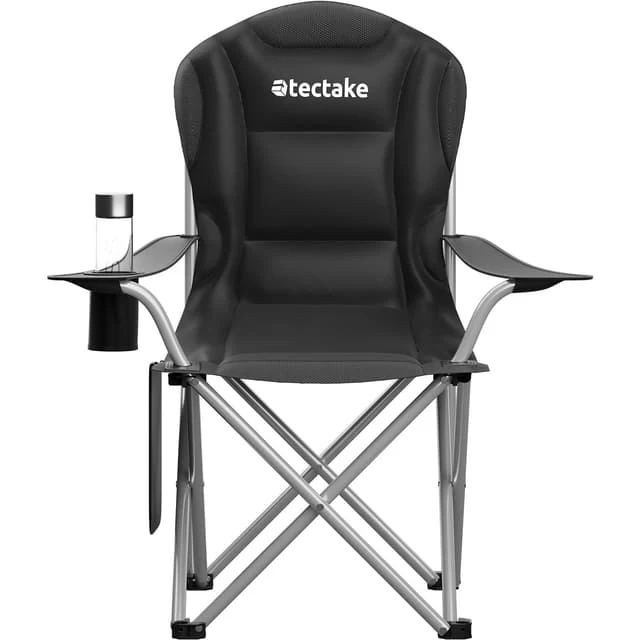 Padded camping chair MTX, foldable, with cup holder