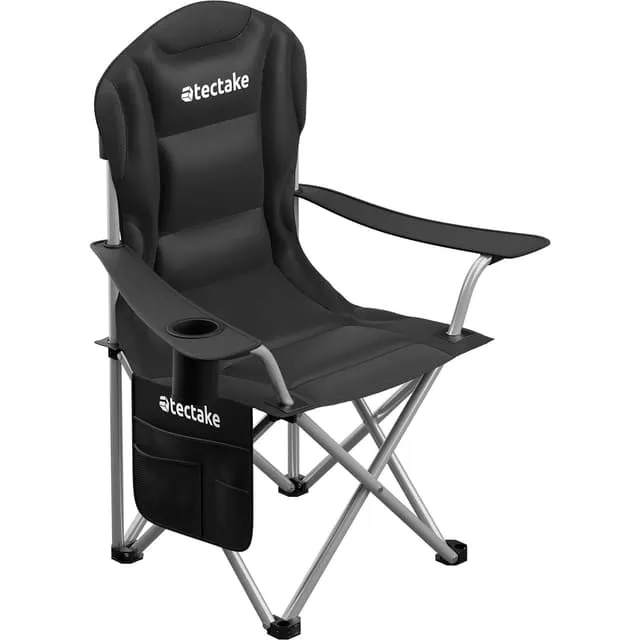 Padded camping chair MTX, foldable, with cup holder