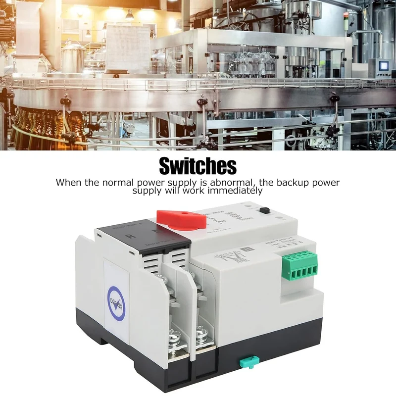 Interruptor de transferência automática, 2P 220 V 100A ATS interruptor de transferência automática de dupla potência interruptores elétricos DEWIN