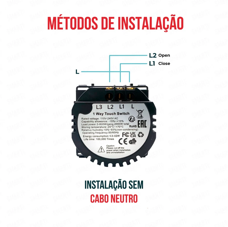 Smartify vPRO Módulo de 2 canais (com neutro) - SYPM02NO