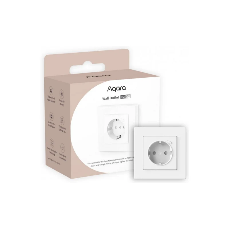 Aqara Tomada Embutida Inteligente Zigbee 3.0 - Wall Outlet H2 EU WP‑P01D