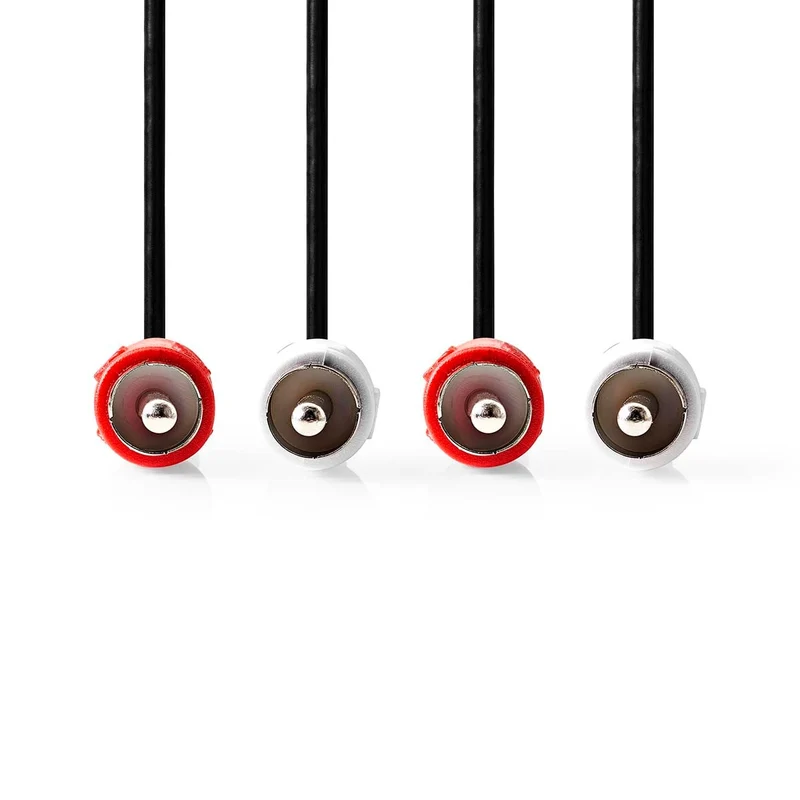 Stereo-Audiokabel 2x RCA Male - 2x RCA Male - Vernikkeld