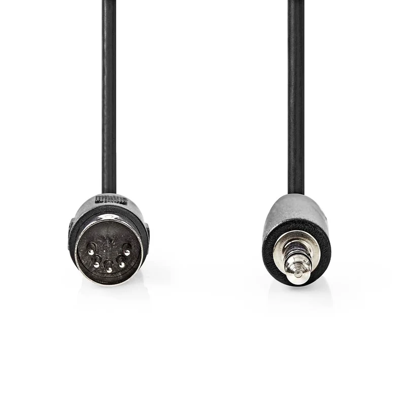 DIN-Audiokabel DIN 5-Pins Male - 3,5 mm Male - Vernikkeld