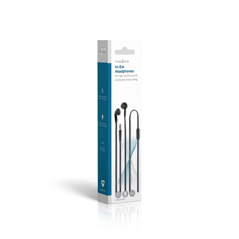 Bedrade Koptelefoon 3,5 mm - Kabellengte: 1.20m - Ingebouwde microfoon