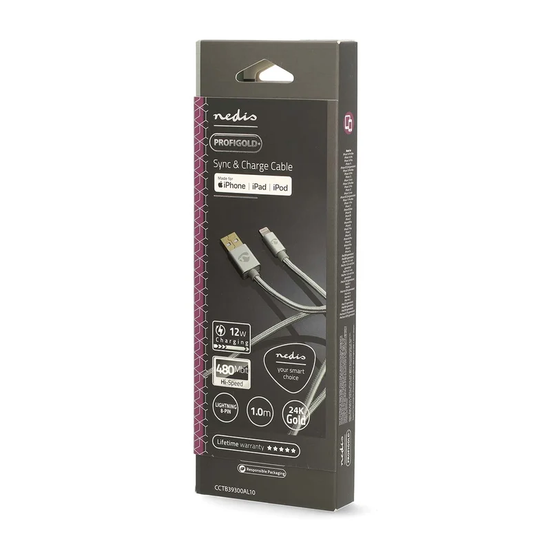 Lightning Kabel USB 2.0 - Apple Lightning 8-Pins - USB-A Male