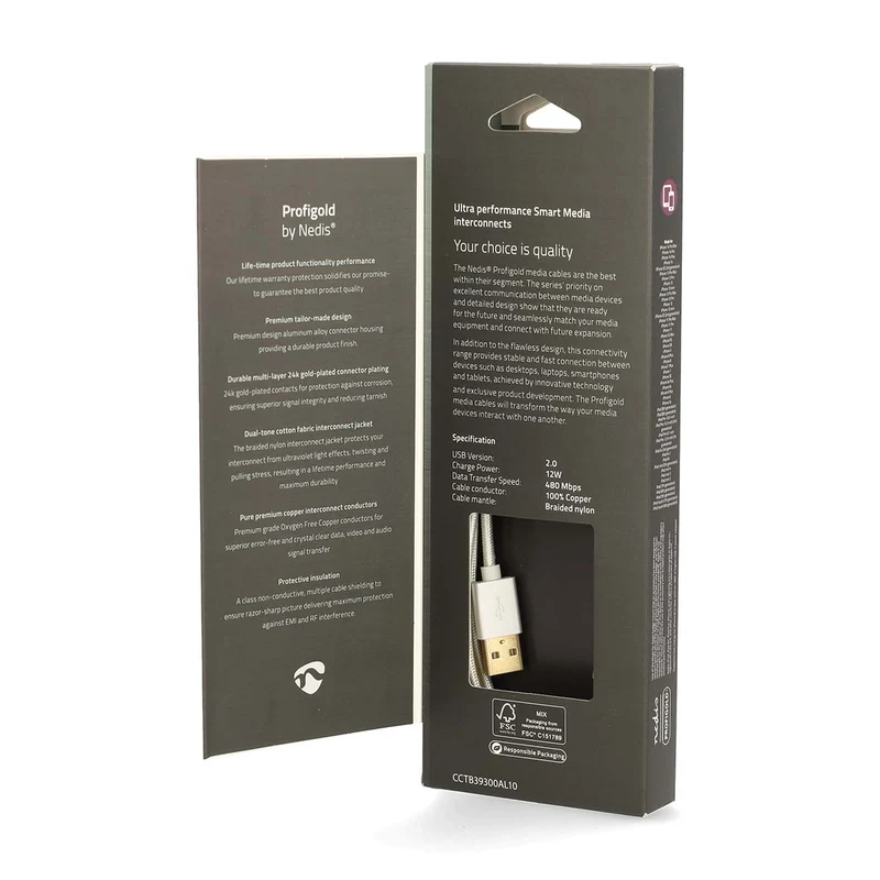 Lightning Kabel USB 2.0 - Apple Lightning 8-Pins - USB-A Male