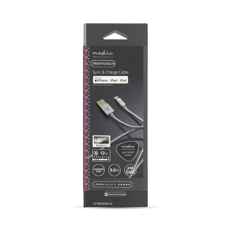Lightning Kabel USB 2.0 - Apple Lightning 8-Pins - USB-A Male