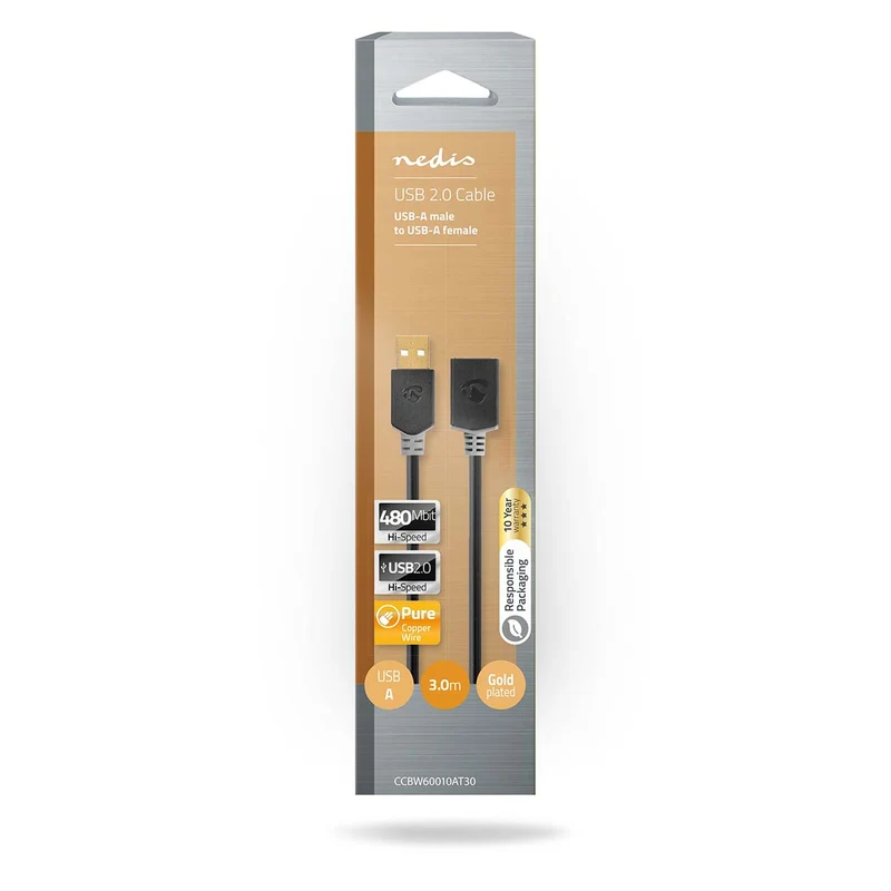 USB-Kabel USB 2.0 - USB-A Male - USB-A Female