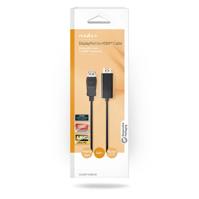 DisplayPort-Kabel DisplayPort Male - HDMI™ Connector - 4K@30Hz