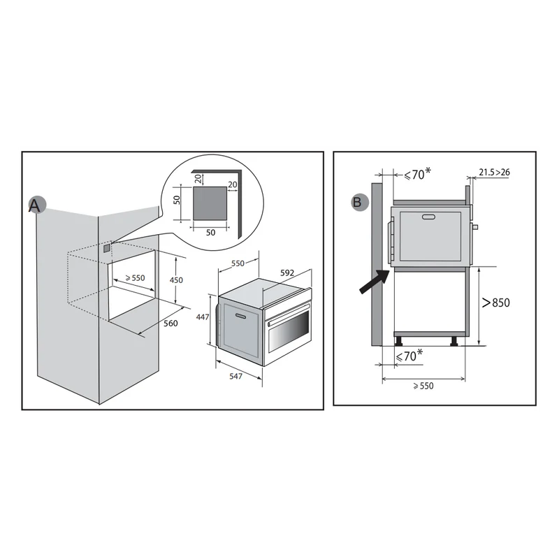 De Dietrich DKC4756B Combi Oven, Black