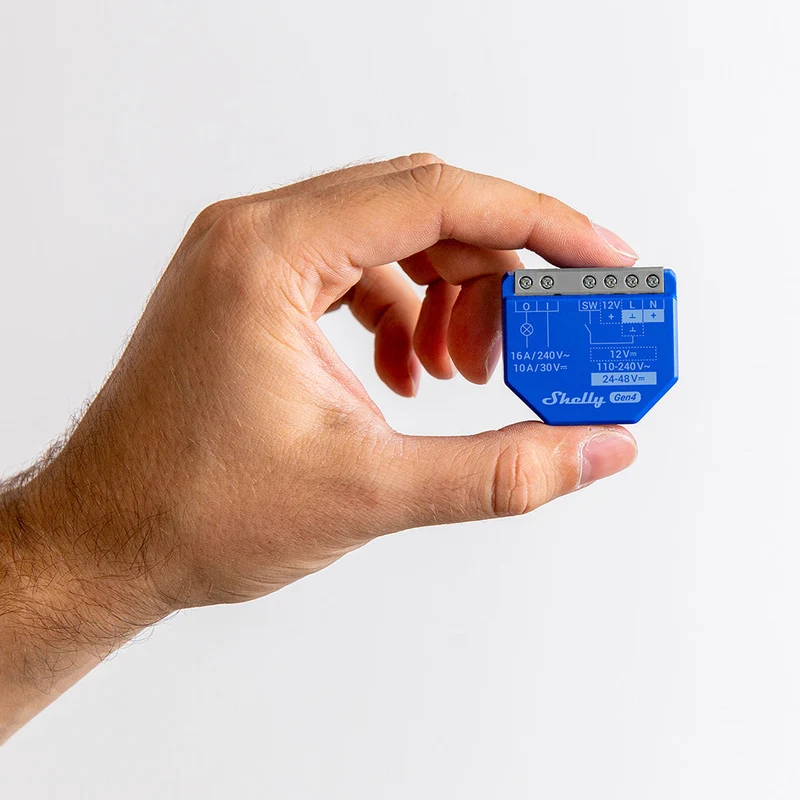 Shelly 1 Gen4 - Módulo para Interruptor 1 botão ou Portão de Garagem 16A WiFi/BT/Zigbee