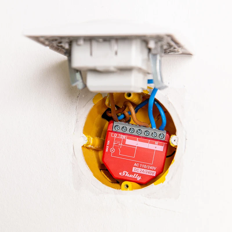 Shelly 1PM Gen4 - Módulo para Interruptor 1 botão ou Portão de Garagem 16A WiFi/BT/Zigbee
