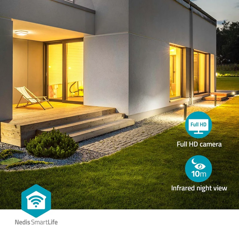 SmartLife Camera voor Buiten Omgevingslicht - Full HD 1080p - Pan tilt