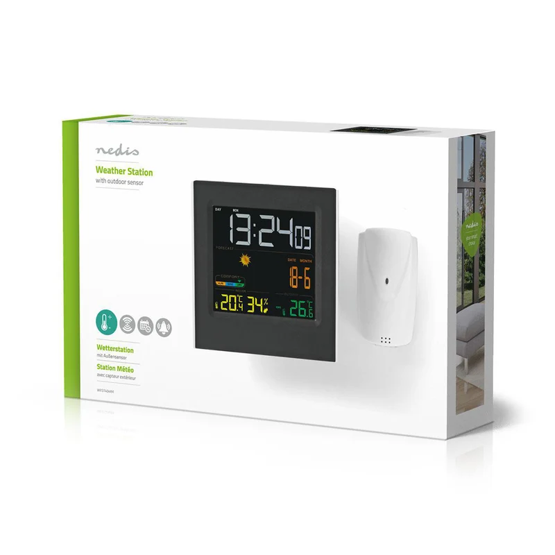 Weerstation Binnen & Buiten - Inclusief draadloze weersensor - Weersvoorspelling