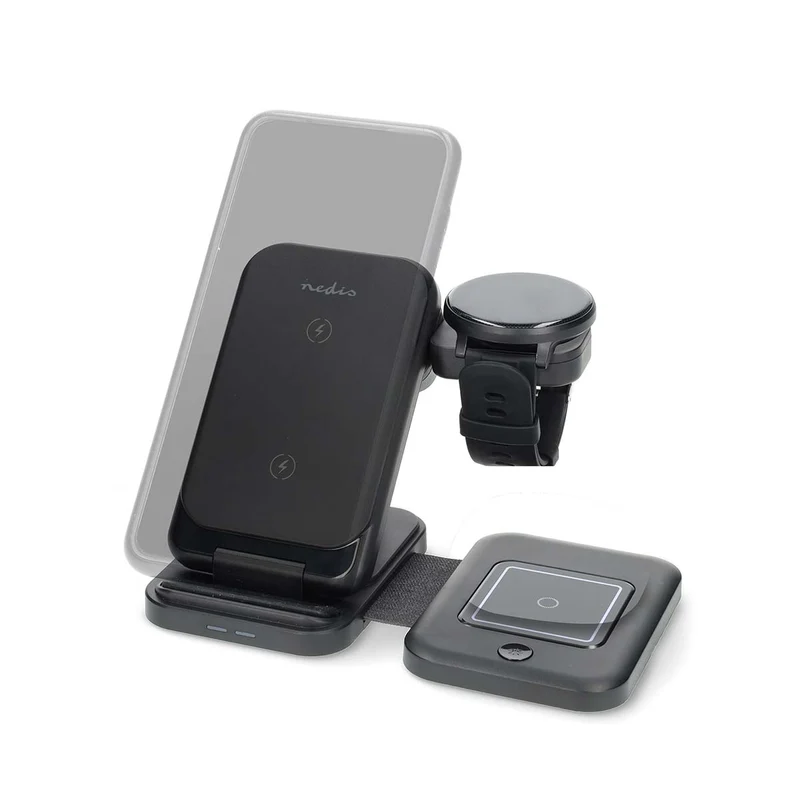 Draadloze Oplader 3-in-1 - 15W - LED-indicatie in gebruik