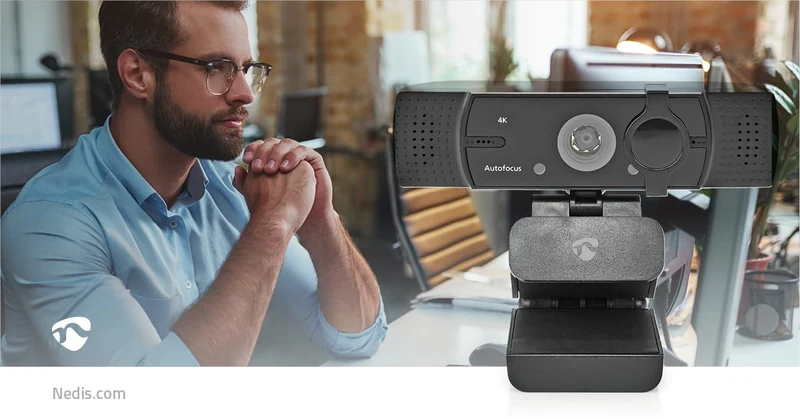 Webcam Full HD@60fps / 4K@30fps - Automatische Scherpstelling - Ingebouwde Microfoon