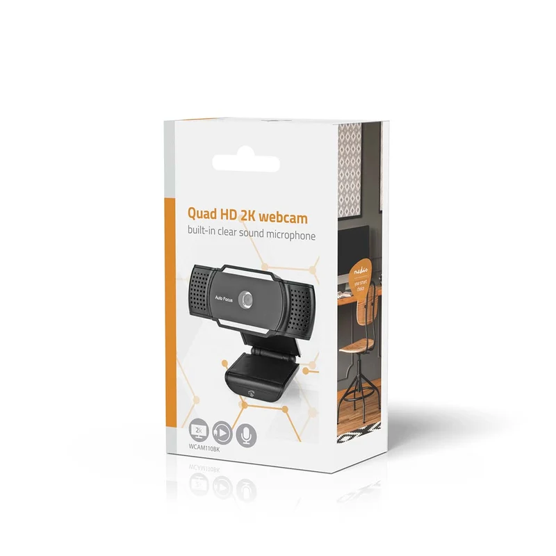 Webcam 2K@30fps - Automatische Scherpstelling - Ingebouwde Microfoon