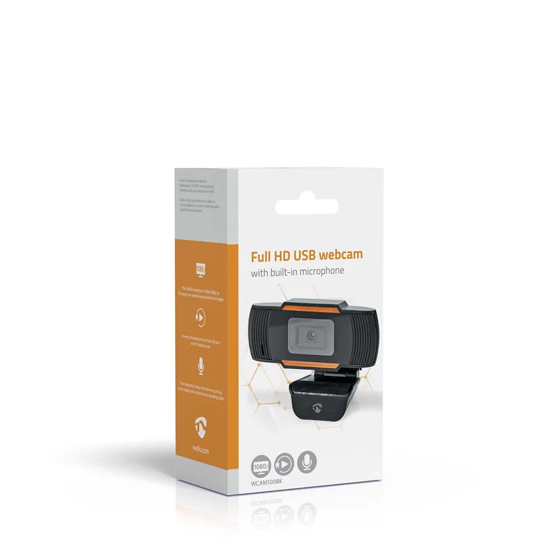 Webcam Full HD@30fps - Vaste Scherpstelling - Ingebouwde Microfoon