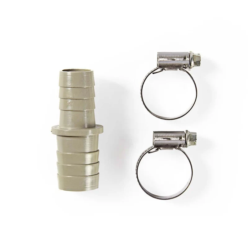 Verlengstuk met 2 Slangklemmen 19 mm - 22 mm - Grijs / Metaal