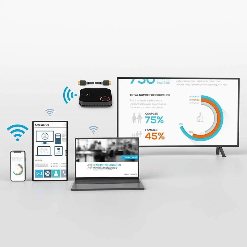 Draadloze HDMI™ Ontvanger Wi-Fi - 2400 MHz - 30 m (gezichtsveld)